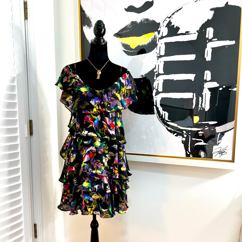 Gianni Bini Cesa Shake-it-Up Cold Shoulder Dress, Size S